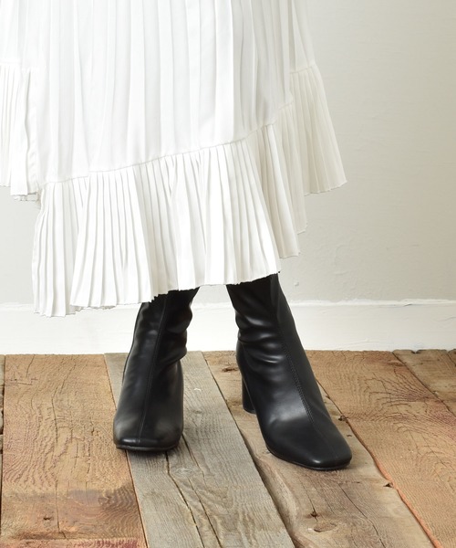 「SVEC」 ショートブーツ 37 アイボリー レディース_画像3