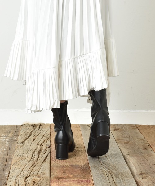 「SVEC」 ショートブーツ 37 アイボリー レディース_画像4