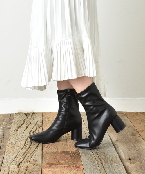 「SVEC」 ショートブーツ 37 アイボリー レディース_画像5