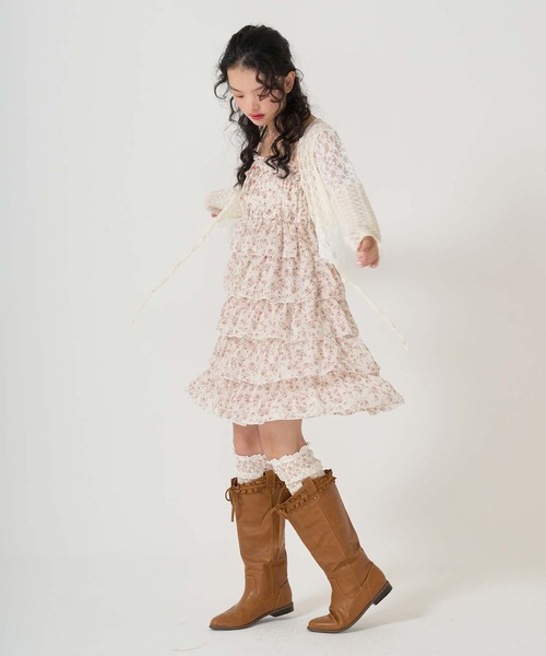 小花柄 フリルキャミワンピース TINA：JOJUN アイボリー TINA：JOJUN（ティーナジョジュン） ワンピース 小花柄 フリルキャミ