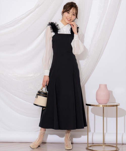 WILLSELECTION ワンピース チュールフリルマーメイドジャンスカ