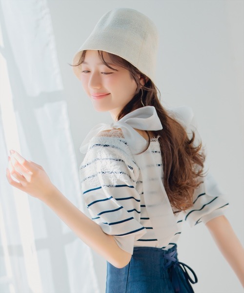 willselection♡リボンボータイカットソー WILLSELECTION（ウィルセレクション） ニット セーター レース