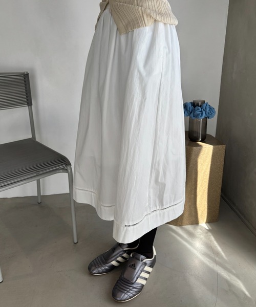 美品☆フォクシー はしごレース スカート ハシゴレース×リボン配色スカート | レディース服・レディース