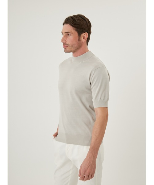 HILTONヒルトンコーデュラ半袖ニットT【オペラネック】【TOGA KNIT