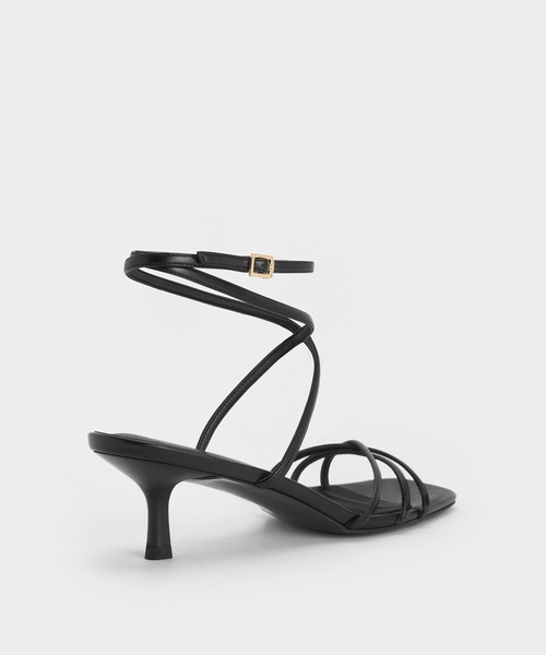 CHARLES ＆ KEITH サンダル ストラッピー スクエアトゥキトゥン