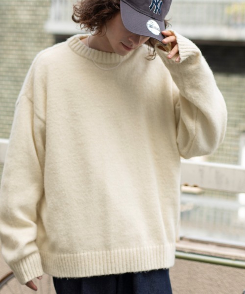 「BARK MANHATTAN」 長袖ニット M ブラック メンズ_画像3