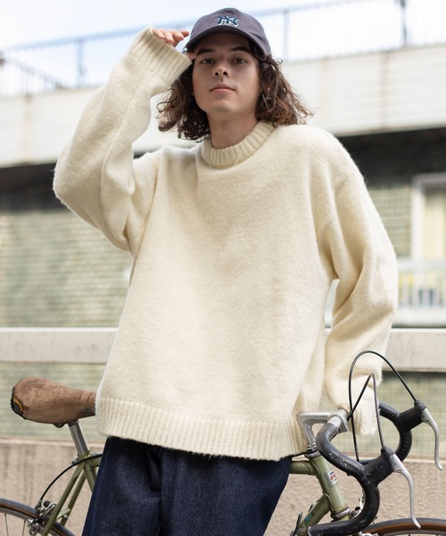 「BARK MANHATTAN」 長袖ニット M ブラック メンズ_画像6