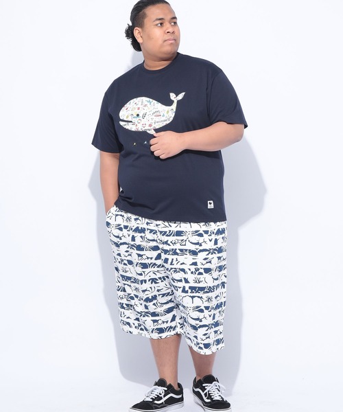 d.i.a ボーダーショートパンツ B＆T CLUB パンツ (ビーアンドティークラブ) FAT ANIMALS クジラ