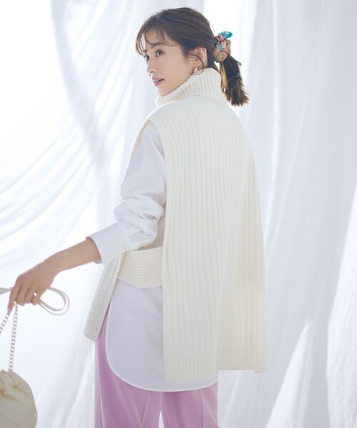 23区（ニジュウサンク） タートルネックニット 38 ホワイト レディース