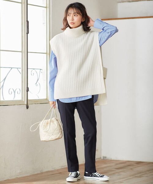 23区（ニジュウサンク） タートルネックニット 38 ホワイト レディース