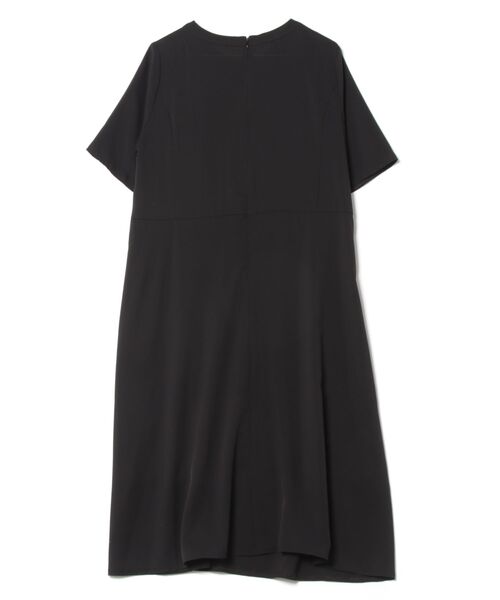 フルールバイ　ミントブリーズ　大きいサイズ　4L 黒 半袖ボウタイワンピース fleur by mint breeze ワンピース 「L〜5L 大きいサイズ