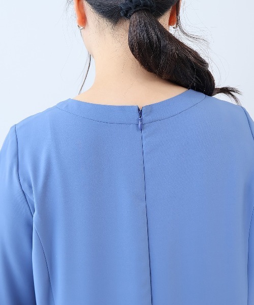 フルールバイ　ミントブリーズ　大きいサイズ　4L 黒 半袖ボウタイワンピース fleur by mint breeze ワンピース 「L〜5L 大きいサイズ