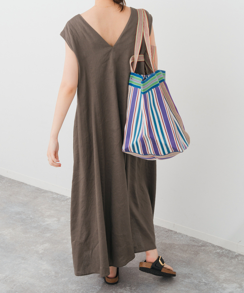 Spick＆Span ワンピース リネンブレンド2WAYフレアワンピース