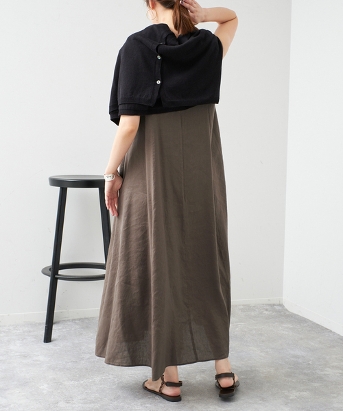 Spick and Span Noble＊2WAYストレッチソデフレアワンピース 2wayネック膝上丈ニットワンピースsdp8025 ベージュ – [公式