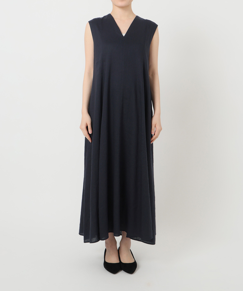 spick&span リネンブレンド2wayフレアワンピース Spick＆Span ワンピース リネンブレンド2WAYフレアワンピース