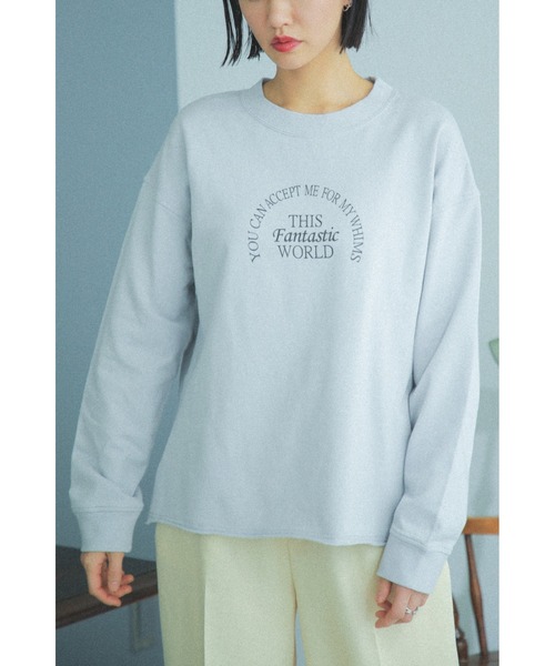 「mici」 スウェットカットソー ONE SIZE グリーン レディース_画像3