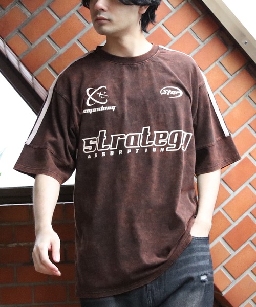 8 tシャツ グランジ加工サッカーTシャツ メンズ レディース