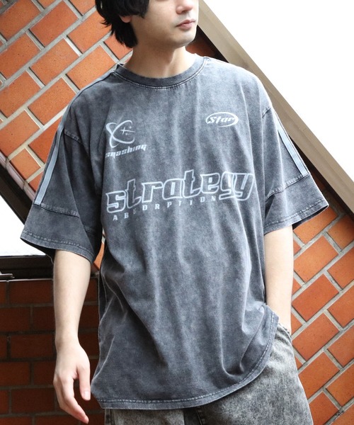 8 tシャツ グランジ加工サッカーTシャツ メンズ レディース