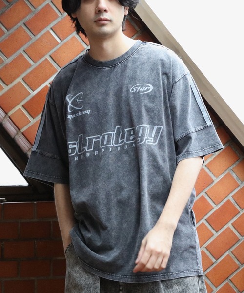 8 tシャツ グランジ加工サッカーTシャツ メンズ レディース