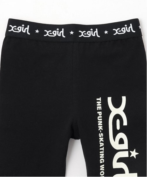 ✨お値下げ✨希少　HBT&FEELCYCLE レギンス X-girl Stages レギンス スパッツ 蓄光ロゴ5分丈レギンス キッズ