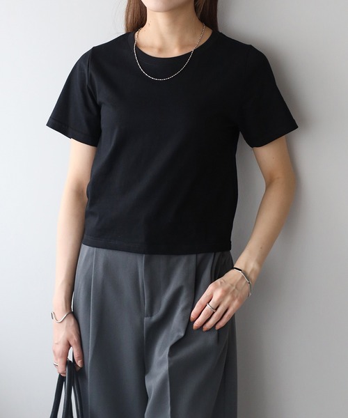 STRETA tシャツ 「骨格ストレート大優勝!」細見えラウンドネック