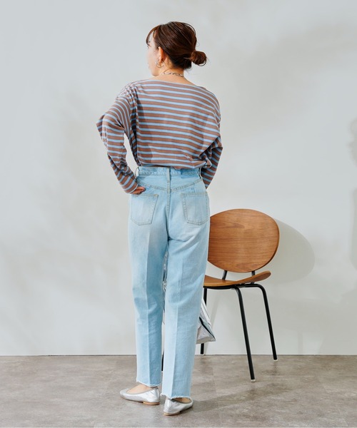 [DouDou] обработка Denim брюки 38 голубой женский 