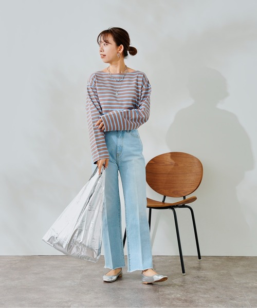 [DouDou] обработка Denim брюки 38 голубой женский 