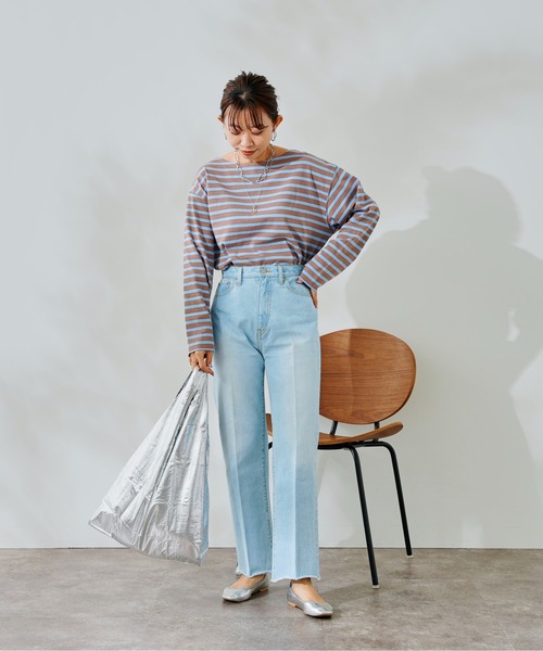 [DouDou] обработка Denim брюки 38 голубой женский 