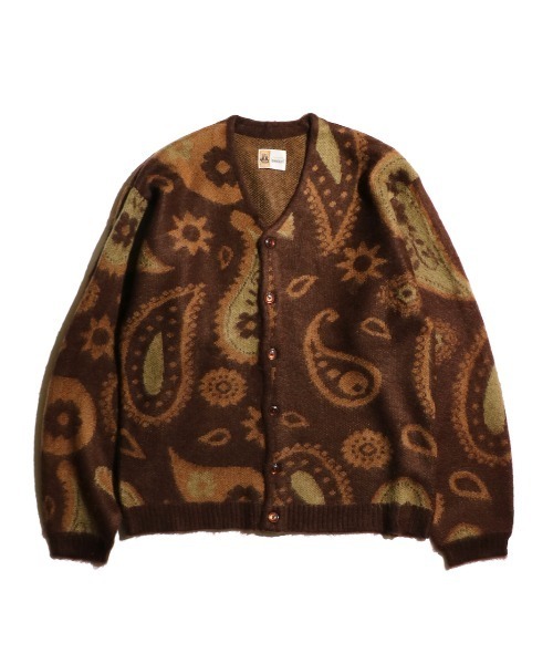 「TOWNCRAFT」 ニットカーディガン X-SMALL パープル メンズ_画像5