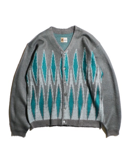 「TOWNCRAFT」 ニットカーディガン X-SMALL パープル メンズ_画像6