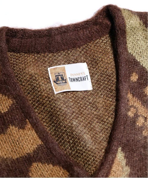 「TOWNCRAFT」 ニットカーディガン X-SMALL パープル メンズ_画像9