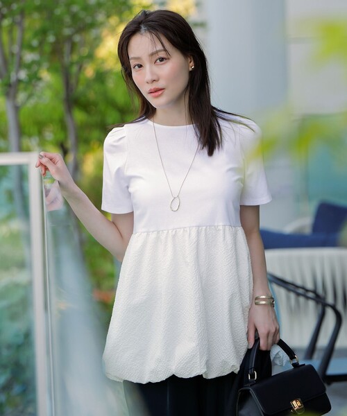 any SiS tシャツ 「洗える」コンビネーションペプラム