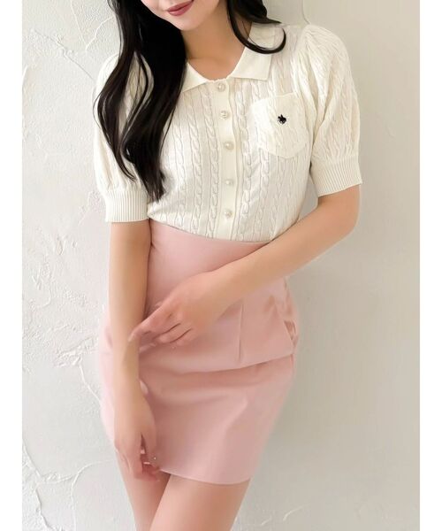 【POLO BCS コラボ】シャツドッキングケーブルニットトップス dazzlin（ダズリン）の「【POLO BCS コラボ】シャツドッキング