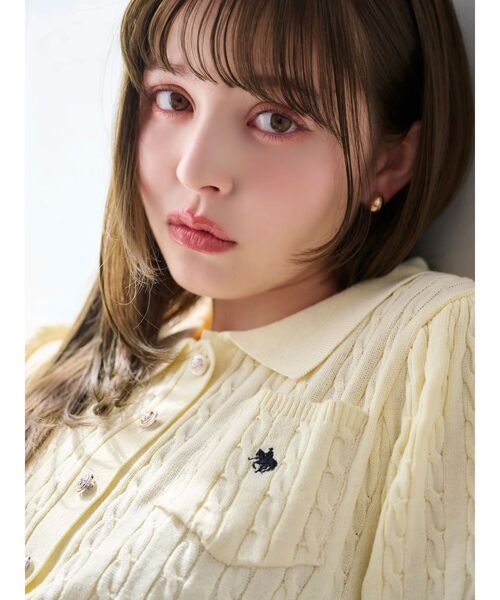 ニット セーター 「POLOBCSコラボ」ポロカーデニットトップス レディース POLO BCS ニット セーター 「POLOBCSコラボ」ポロカーデニット