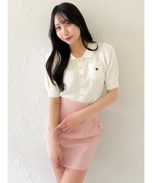 ニット セーター 「POLOBCSコラボ」ポロカーデニットトップス レディース POLO BCS ニット セーター 「POLOBCSコラボ」ポロカーデニット