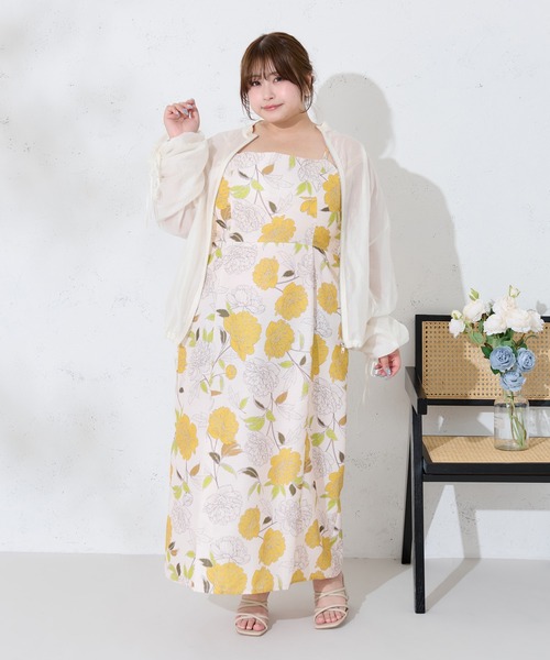 大きいサイズFLORAL YUKATA SET/花柄浴衣セット　3L セール】【大きいサイズ】花柄浴衣セット（浴衣）｜Louiosy
