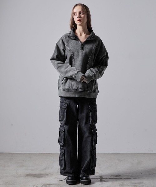 「CLEL」 スウェットカットソー X-SMALL ブラック メンズ