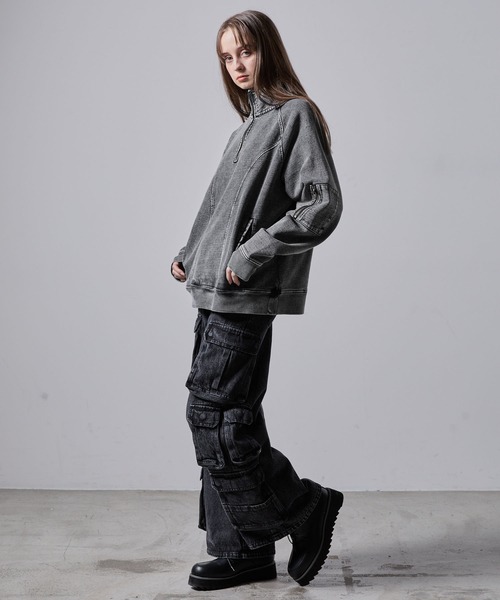 「CLEL」 スウェットカットソー X-SMALL ブラック メンズ