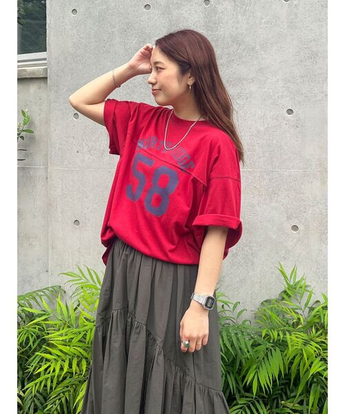 tシャツ ナンバリングルーズTee レディース