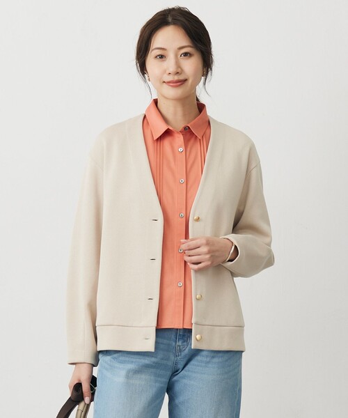 カーディガン ジャージー Vネック レディース : ZOZOTOWN Yahoo!店