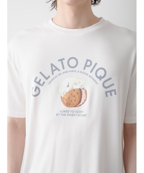 gelato pique パジャマ 「HOMME」レーヨンクッキーアイスサンドT