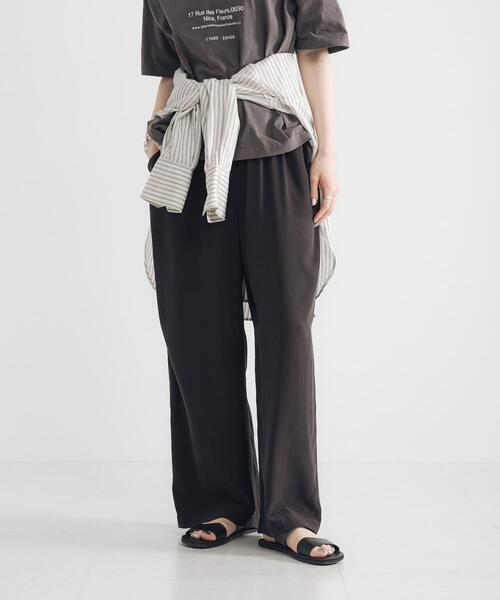Rene 美品　黒 ワイドパンツ ポリエステル、キュプラ総裏有り36サイズМ Rene 美品 黒 ワイドパンツ ポリエステル、キュプラ総裏有り36サイズМ
