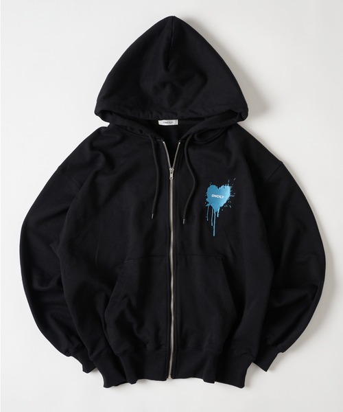 ONCILY 「ONCILY」 ジップアップパーカー MEDIUM ブラック系
