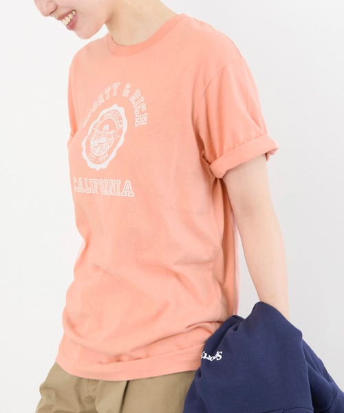 tシャツ 「SPORTY ＆ RICH」”CALIFORNIA”ロゴプリント ソフトT-shirt レディース