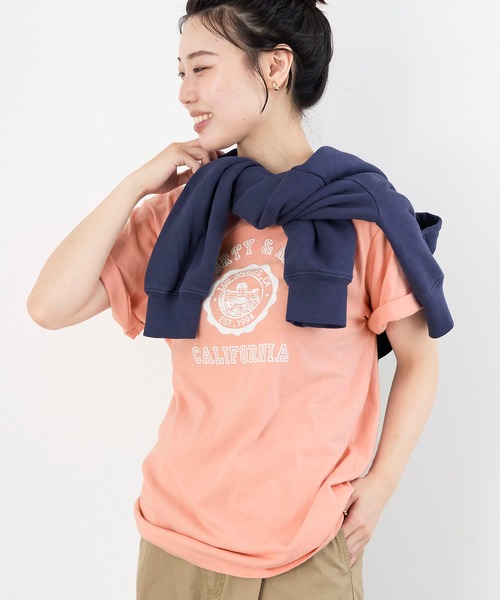 tシャツ 「SPORTY ＆ RICH」”CALIFORNIA”ロゴプリント ソフトT-shirt レディース