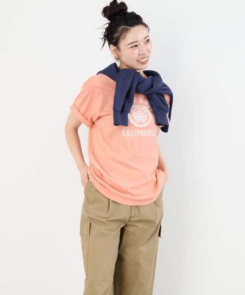 tシャツ 「SPORTY ＆ RICH」”CALIFORNIA”ロゴプリント ソフトT-shirt レディース