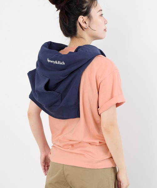 tシャツ 「SPORTY ＆ RICH」”CALIFORNIA”ロゴプリント ソフトT-shirt レディース