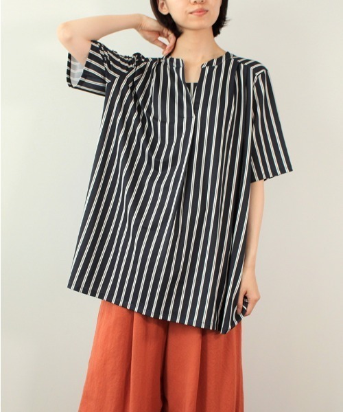 「MB mint breeze」 半袖カットソー M ネイビー レディース_画像8