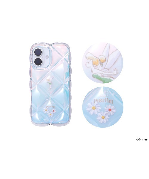 【正規品】Dior 水色　iPhone14pro スマホケース　キルティング Disney（ディズニー） スマホケース iPhone16/15/14/13 専用