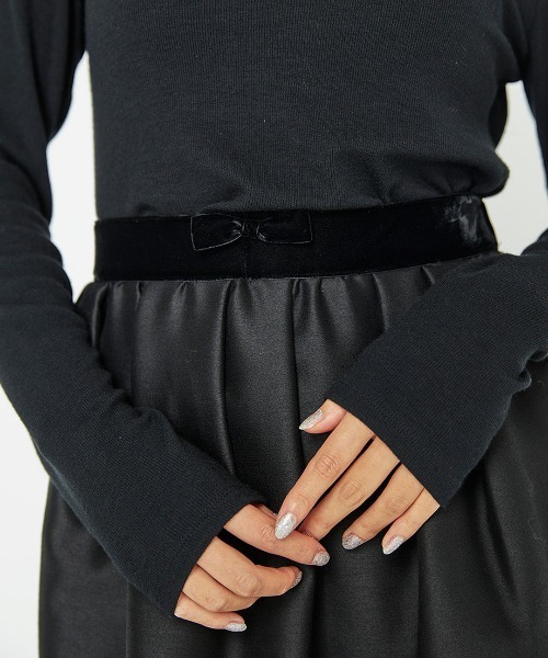 mikomori（ミコモリ） スカート × THIRD MAGAZINE」SILK WOOL TUCK